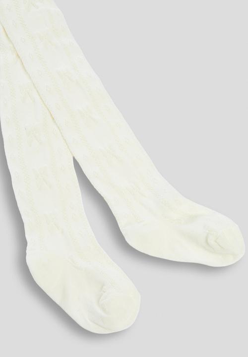 Pop Candy - Pointelle knit stockings - cream