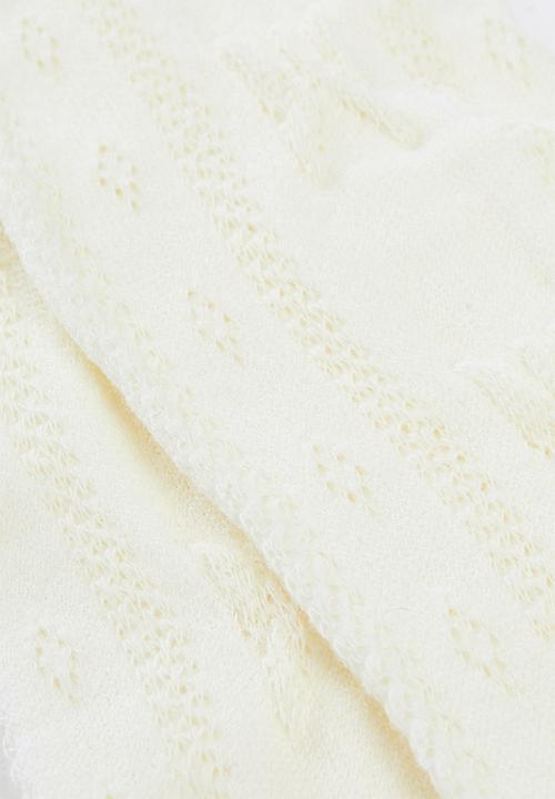 Pop Candy - Pointelle knit stockings - cream
