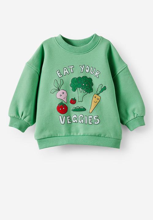 Cotton On - Bundle Riley Sweater & Trackpant - Washed Avo/Eat Your Veggies