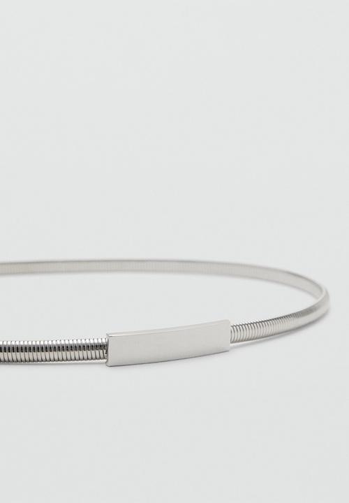MANGO - Belt omega - silver
