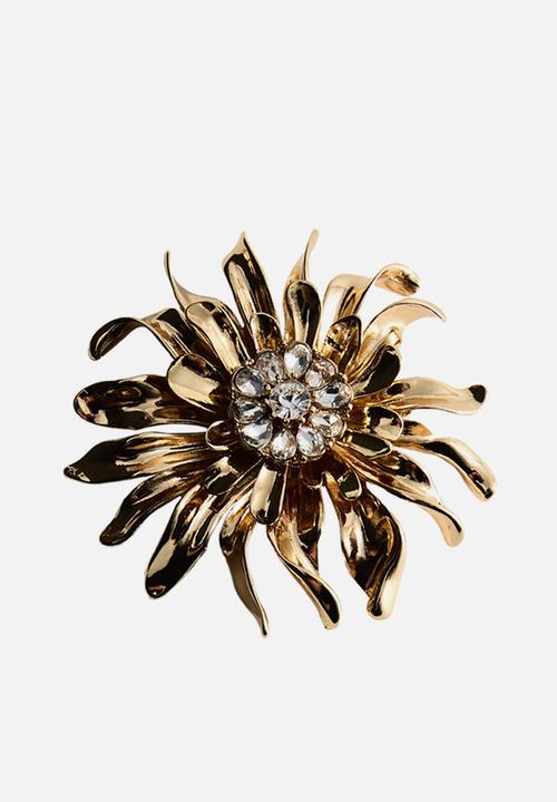 MANGO - Brooch savanna - gold