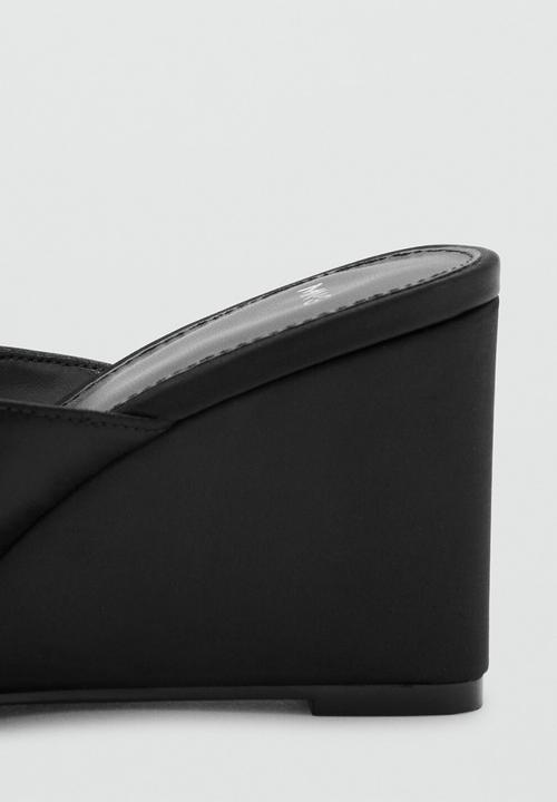 MANGO - Lirio open toe mule - black