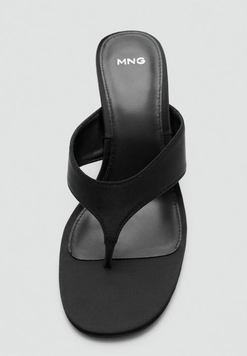 MANGO - Lirio open toe mule - black