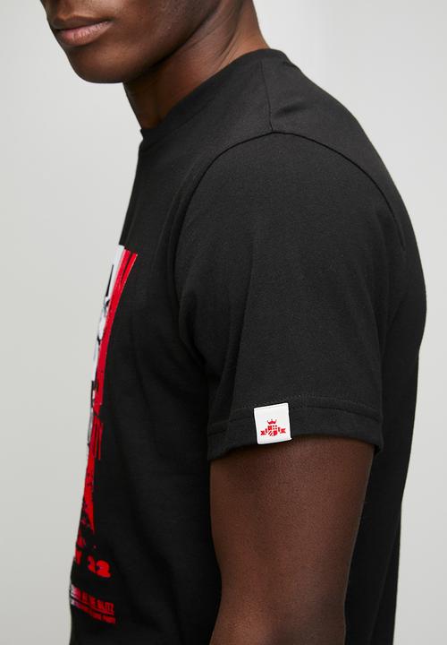 Replay - Maxi Print T-shirt - Black/Red