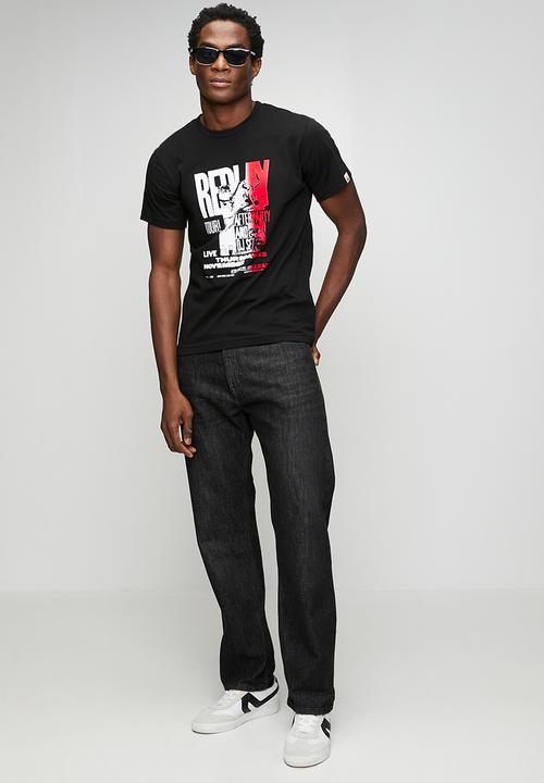 Replay - Maxi Print T-shirt - Black/Red