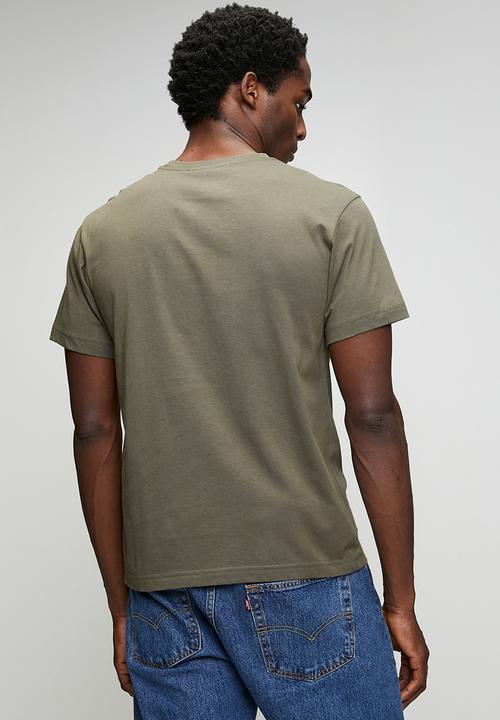 Replay - Basic Jersey Crew Neck T-shirt - Khaki