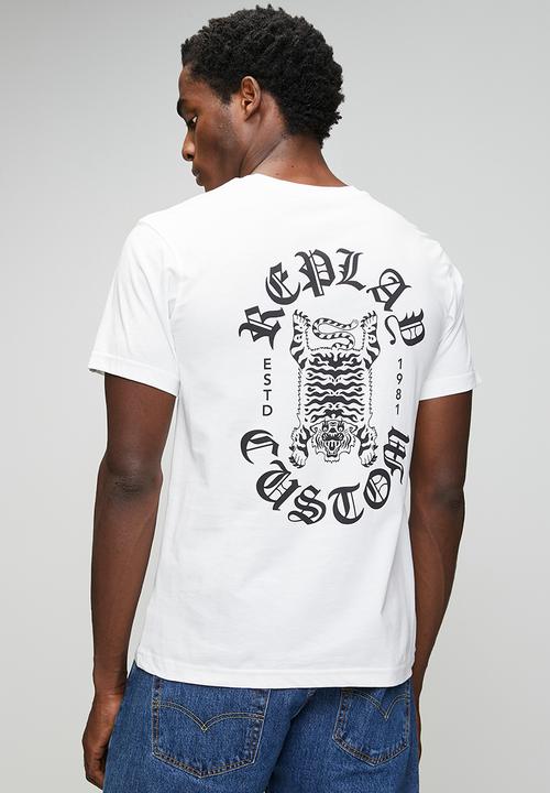 Replay - Basic Jersey Crew T-shirt - White 