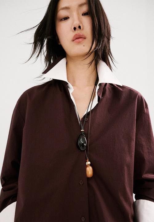 MANGO - Frankie necklace - brown