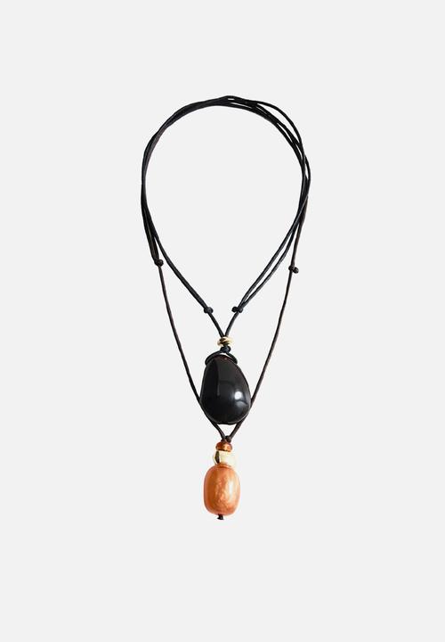 MANGO - Frankie necklace - brown