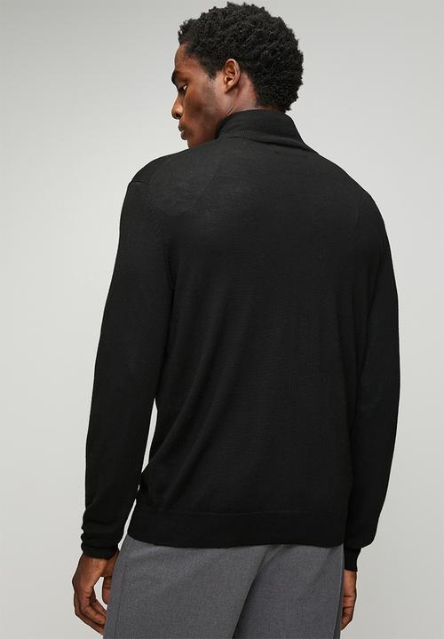 Pringle of Scotland - Ernie 1/4 Zip Merino Knitwear - Black