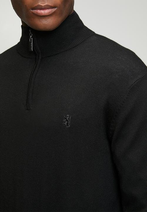 Pringle of Scotland - Ernie 1/4 Zip Merino Knitwear - Black