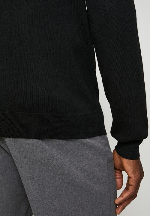Pringle of Scotland - Ernie 1/4 Zip Merino Knitwear - Black