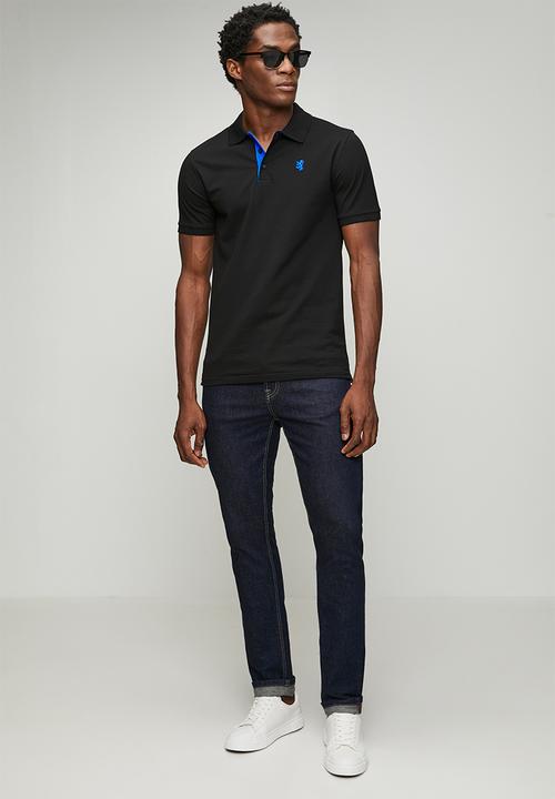 Pringle of Scotland - Aiden Slim Fit Pique Golfer - Black