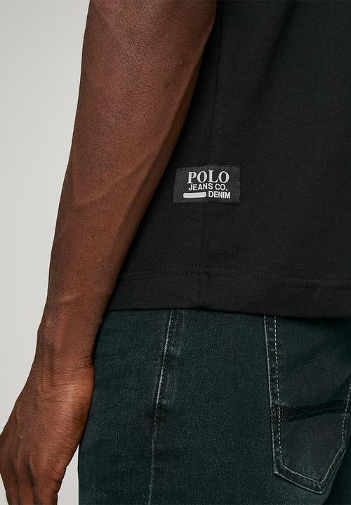 POLO - Zeb Pjc Short sleeve Collegiate Logo Tee - Black
