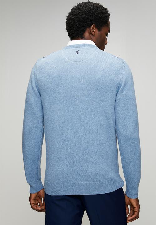 Pringle of Scotland - Nick Lambswool Argyle Knitwear - Blue