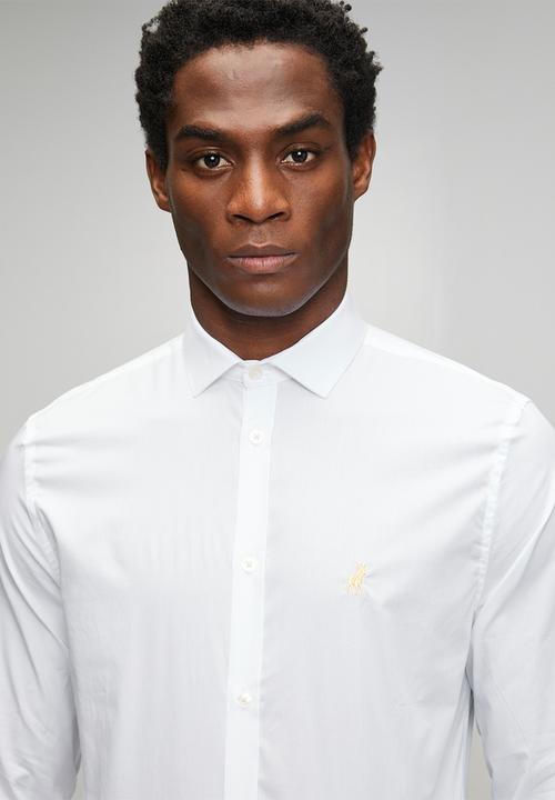 POLO - Christian Slim Fit Long Sleeve Shirt Christian - Off White