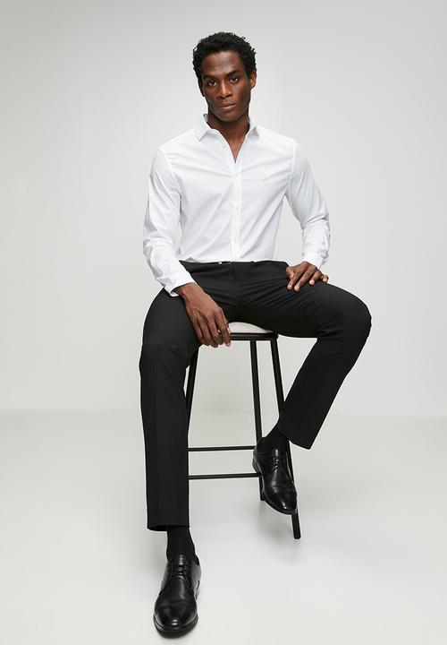 POLO - Christian Slim Fit Long Sleeve Shirt Christian - Off White
