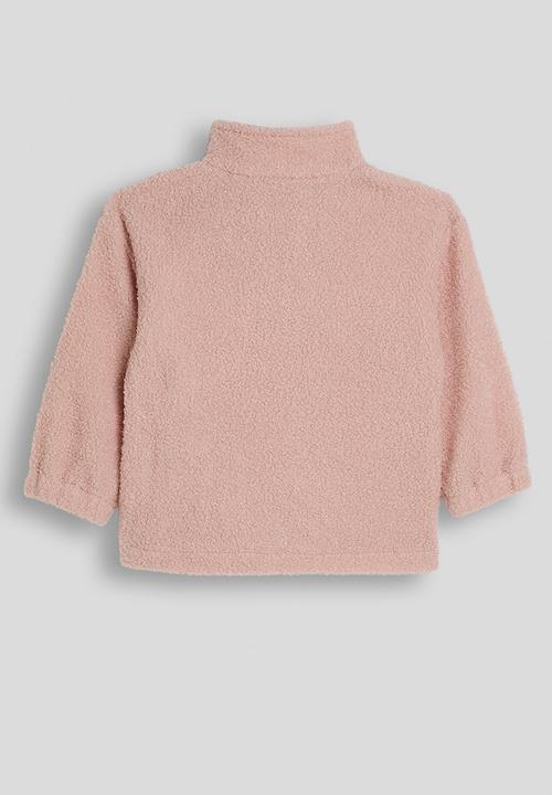 Pop Candy - Boiled faux faur zip-up jacket - pink