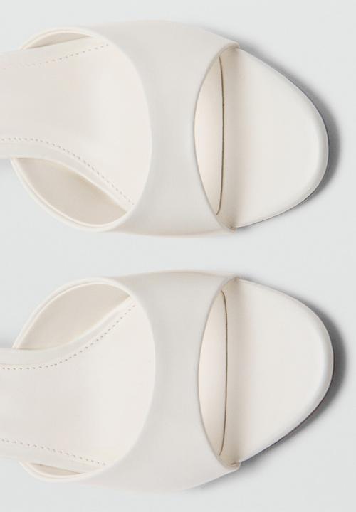 MANGO - Play open toe mule - white