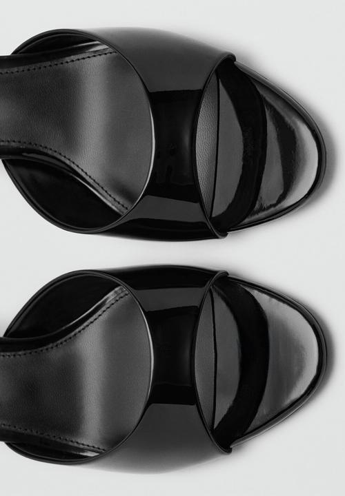 MANGO - Play open toe mule - black