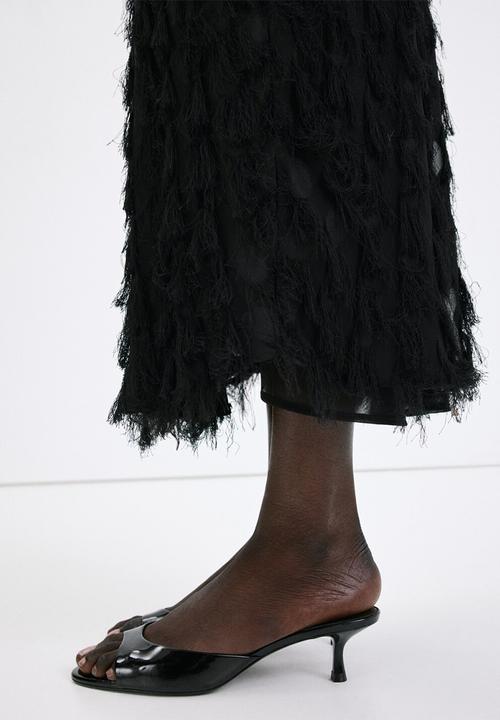 MANGO - Play open toe mule - black