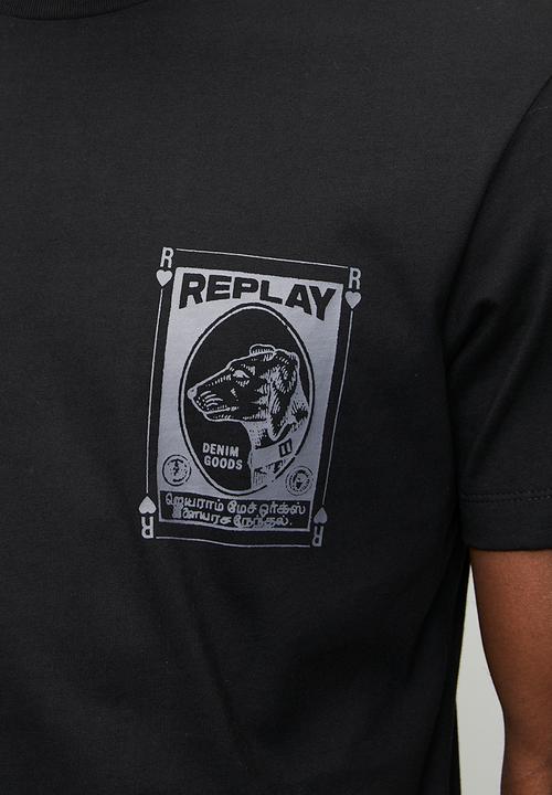 Replay - Piece Dyed Heavy Cotton Jersey T-shirt - Black