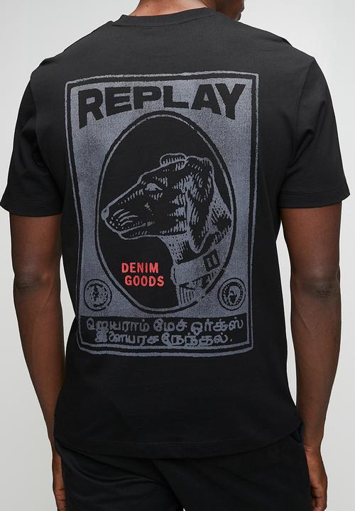 Replay - Piece Dyed Heavy Cotton Jersey T-shirt - Black