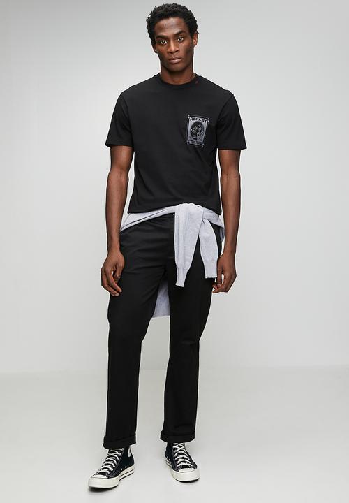 Replay - Piece Dyed Heavy Cotton Jersey T-shirt - Black