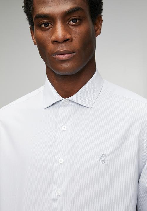 Pringle of Scotland - Oliver Stripe Long Sleeve Tailored Shirt - Grey