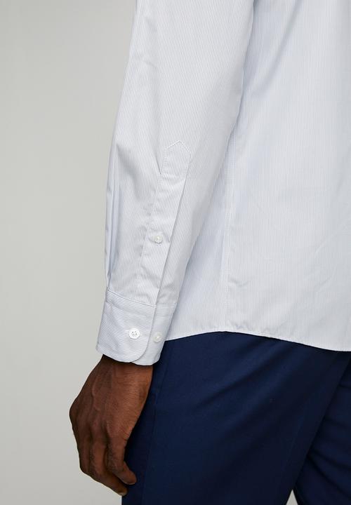Pringle of Scotland - Oliver Stripe Long Sleeve Tailored Shirt - Grey