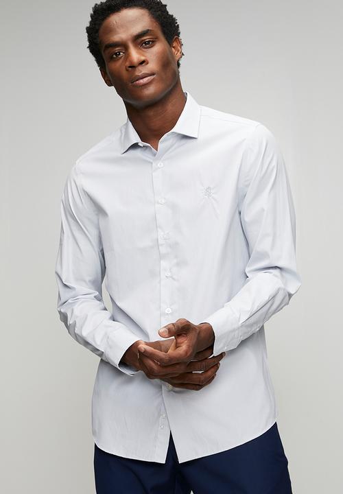 Pringle of Scotland - Oliver Stripe Long Sleeve Tailored Shirt - Grey