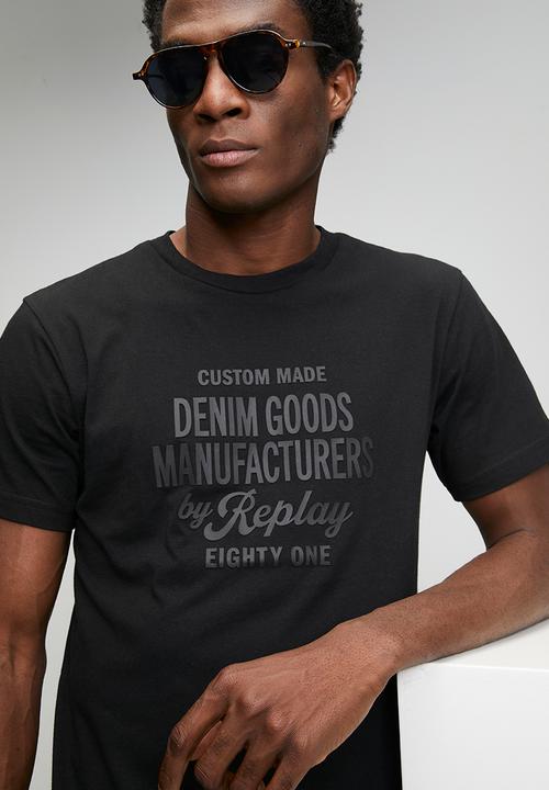 Replay - Piece Dyed Organic Cotton Jersey T-shirt - Black