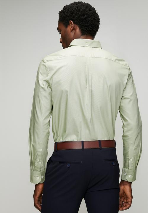 POLO - Iman Long sleeve Oxford Shirt Iman - Sage