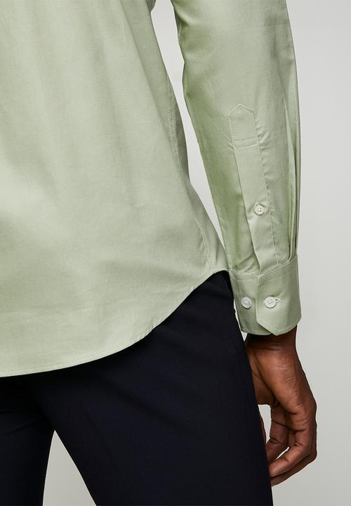 POLO - Iman Long sleeve Oxford Shirt Iman - Sage