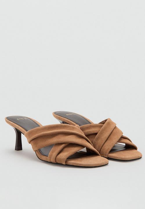 MANGO - Cruce open toe mule - light/pastel brown