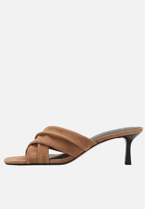 MANGO - Cruce open toe mule - light/pastel brown
