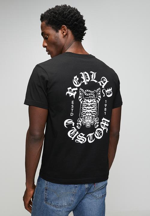 Replay - Basic Jersey Crew Neck T-shirt - Black