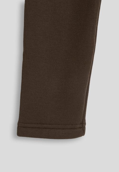Pop Candy - Ribbed leggings - dark brown