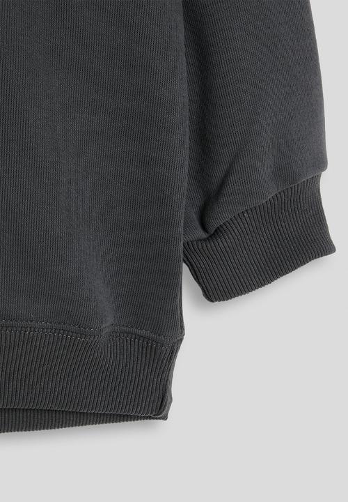 Pop Candy - Embroidered slogan hoodie - dark grey/pink gingham