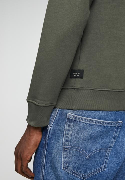 Replay - Brushed Fleece Hoodie - Green 