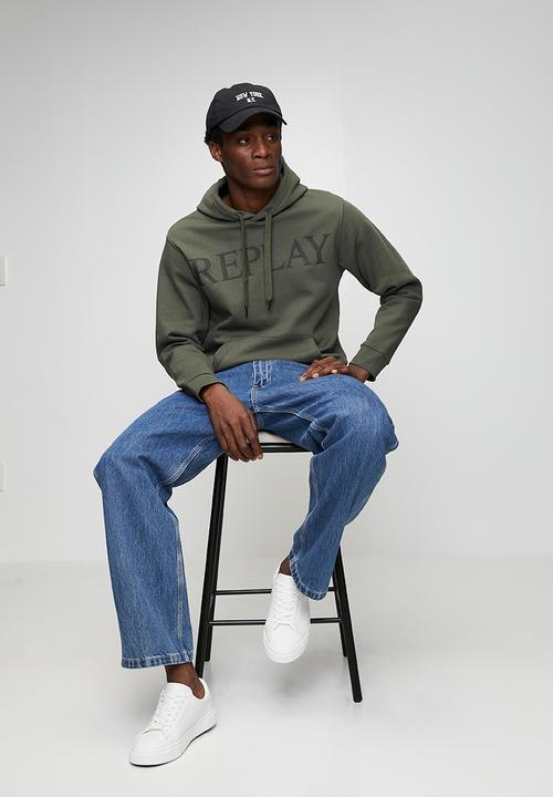 Replay - Brushed Fleece Hoodie - Green 
