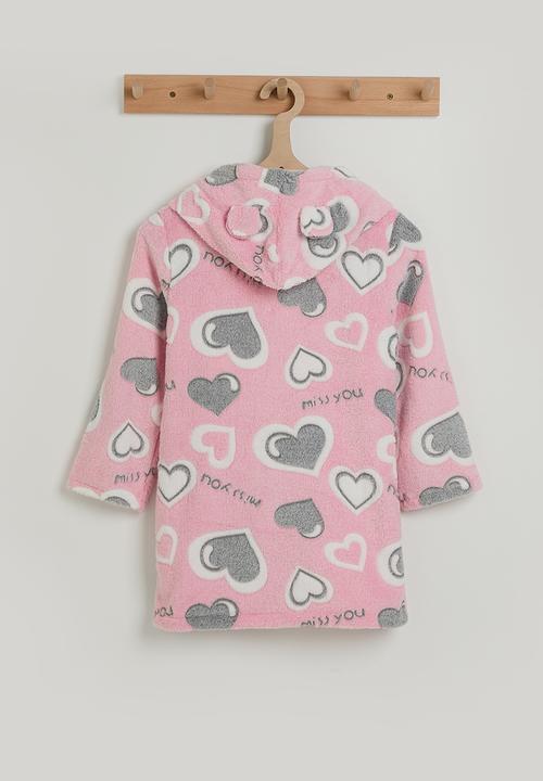 Pop Candy - Hooded night gown - pink/heart aop