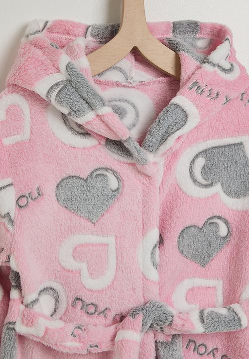 Pop Candy - Hooded night gown - pink/heart aop