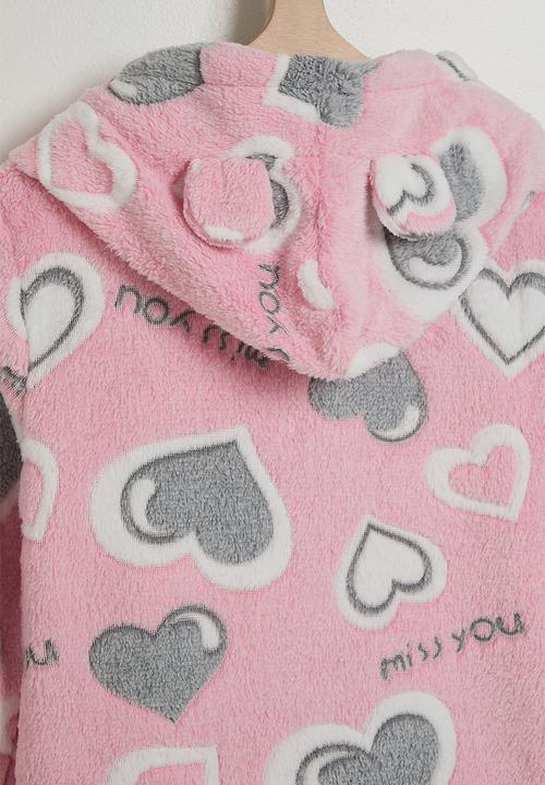 Pop Candy - Hooded night gown - pink/heart aop