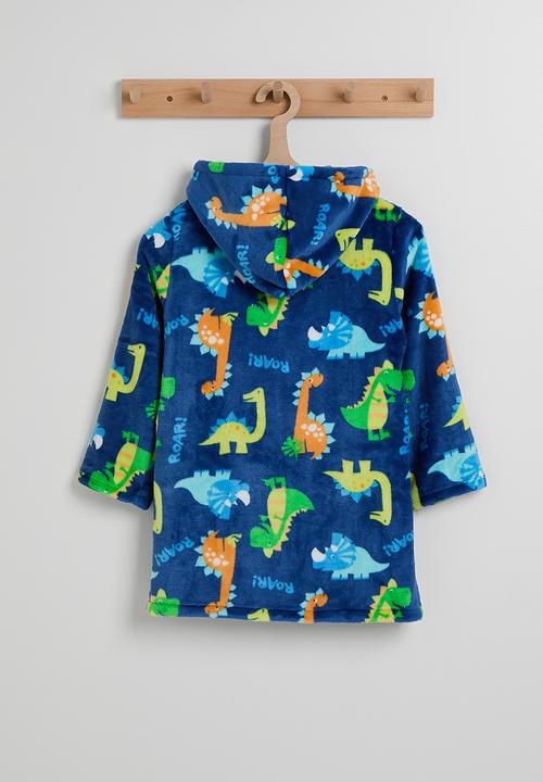 Pop Candy - Hooded night gown - dark blue/dino multi