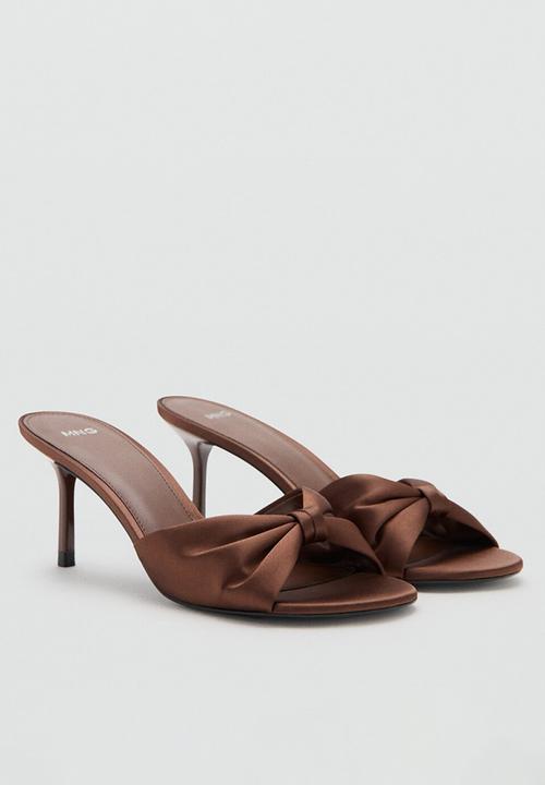 MANGO - Lara open toe mule - dark brown