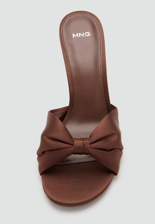MANGO - Lara open toe mule - dark brown