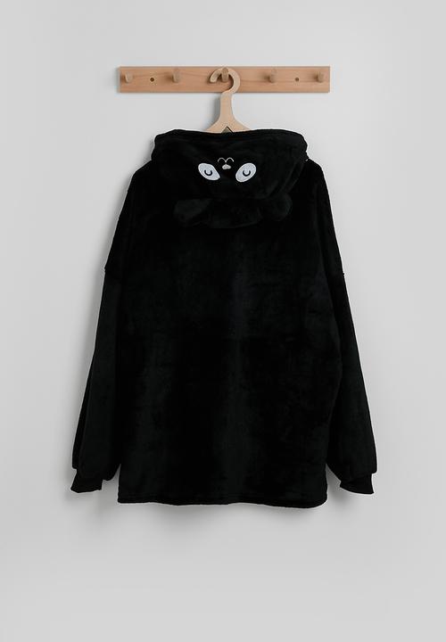 Pop Candy - Teddy wool lined snoodie - black