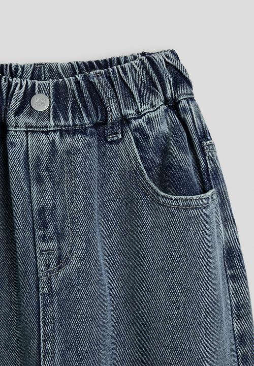 Pop Candy - Raw hem wide leg jeans - blue