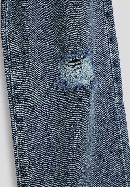 Pop Candy - Raw hem wide leg jeans - blue